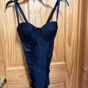 Miraclesuit Classic Black Bodysuit with adjustable straps to racers back